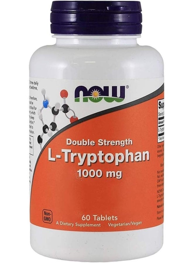 NOW Foods L-Tryptophan 1000mg, Tablets, 60-Count (Pack of 2) - Image 3